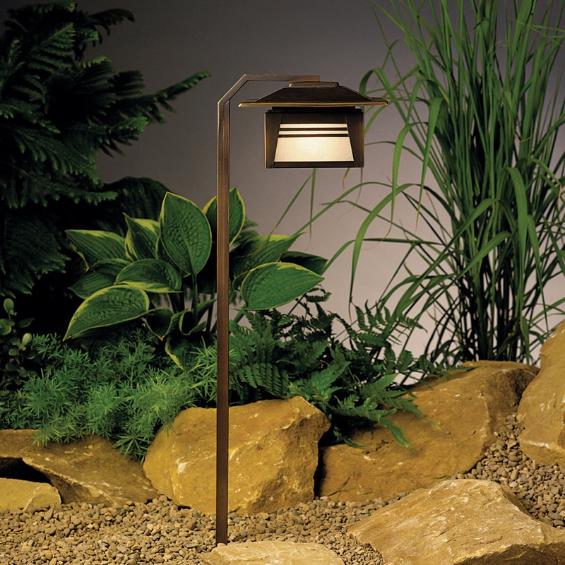 Kichler 15391OZ Zen Garden One Light Path & Spread, Olde Bronze (Discontinued)