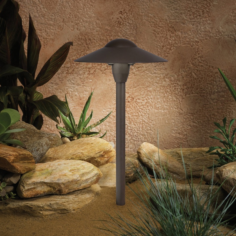Kichler 15410AZT One Light Path & Spread, Textured Architectural Bronze