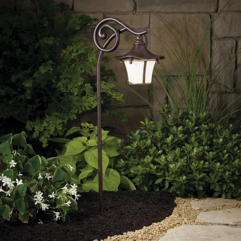 Kichler 15420AGZ Cotswold One Light Path & Spread, Aged Bronze