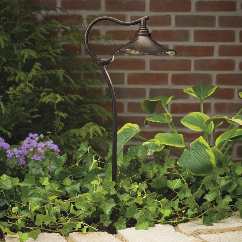 Kichler 15422AGZ Cotswold One Light Path & Spread, Aged Bronze