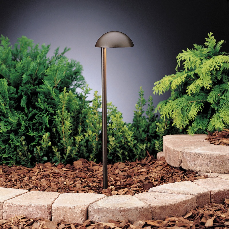 Kichler 15423AZT Eclipse One Light Path & Spread, Textured Architectural Bronze