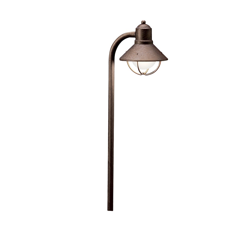 Kichler 15438OB Seaside One Light Path & Spread, Olde Brick