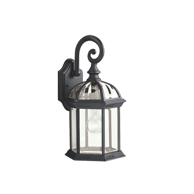 Kichler 9735BK Barrie One Light Outdoor Wall Mount, Black