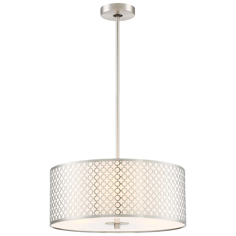 George Kovacs P1266-084 Dots Three Light Pendant, Brushed Nickel