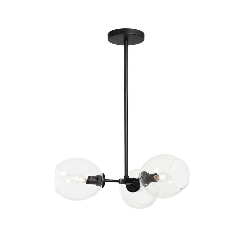 George Kovacs P1363-66A Nexpo Three Light Semi Flush Mount, Coal