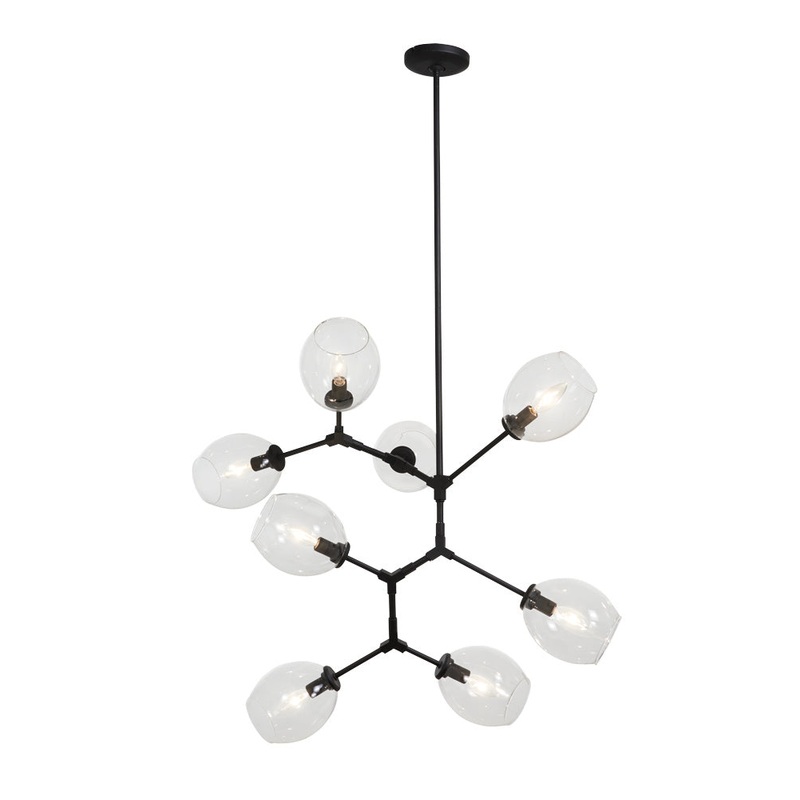 George Kovacs P1365-66A Nexpo Eight Light Pendant, Coal