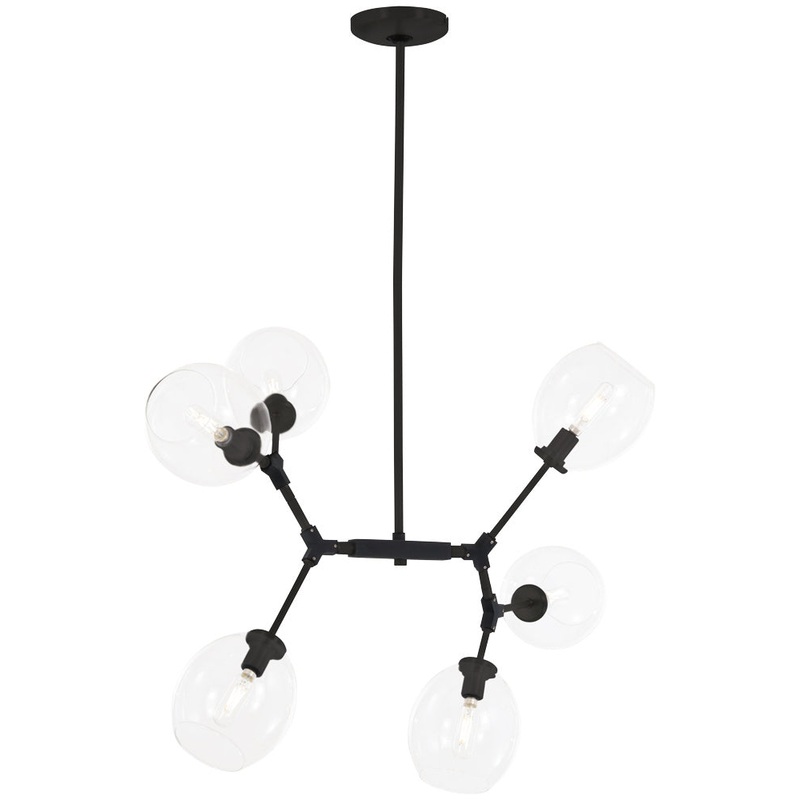 George Kovacs P1366-66A Nexpo Six Light Pendant, Coal