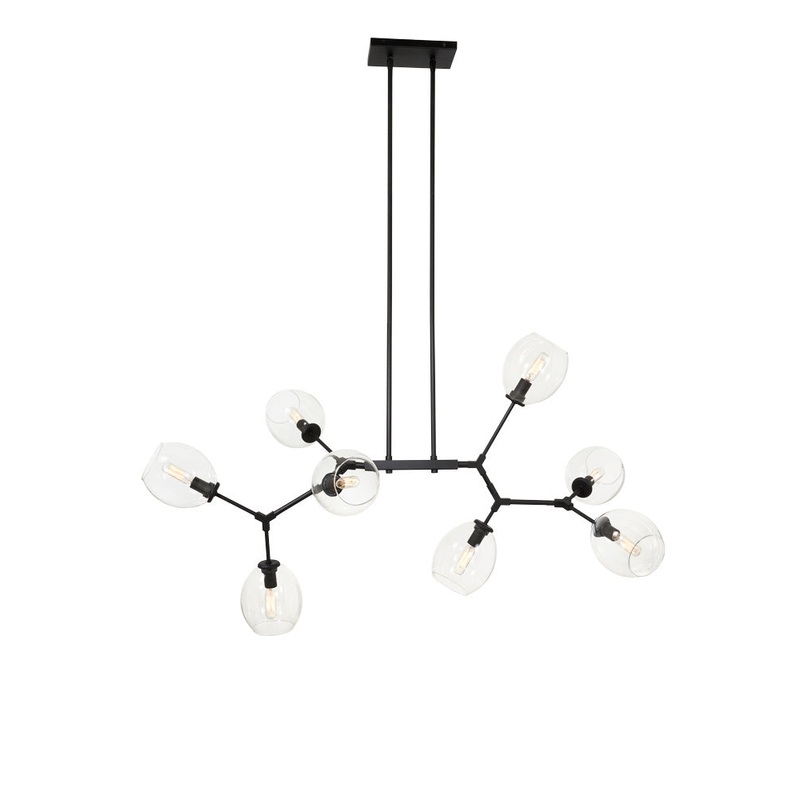 George Kovacs P1368-66A Nexpo Eight Light Island Pendant, Coal