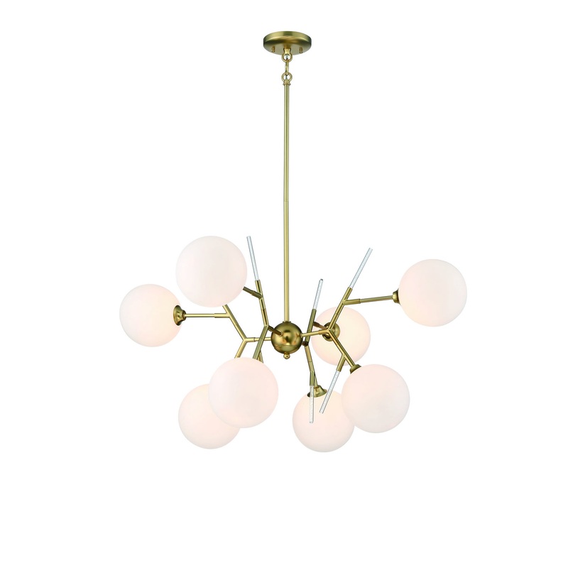George Kovacs P1488-248 Polares Eight Light Chandelier, Honey Gold