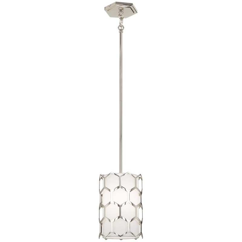 George Kovacs P1891-613 Missing Link One Light Mini Pendant, Polished Nickel
