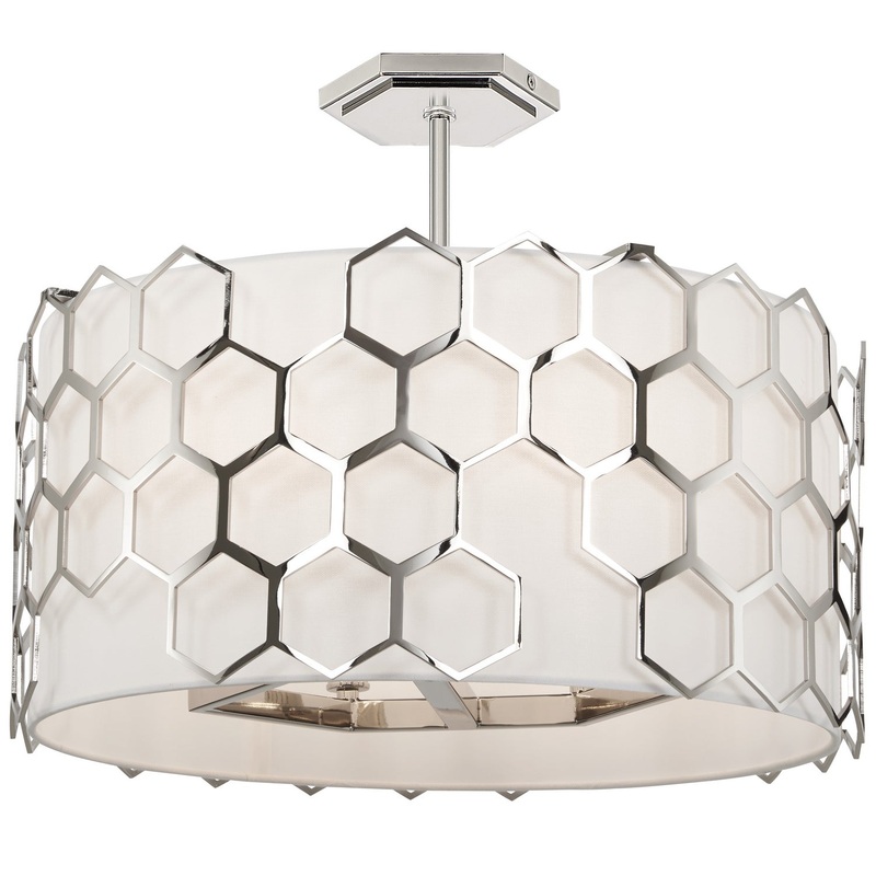 George Kovacs P1897-613 Missing Link Six Light Pendant / Semi Flush, Polished Nickel