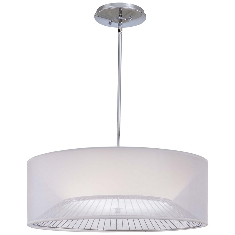 George Kovacs P313-077 Bridge Three Light Pendant, Chrome