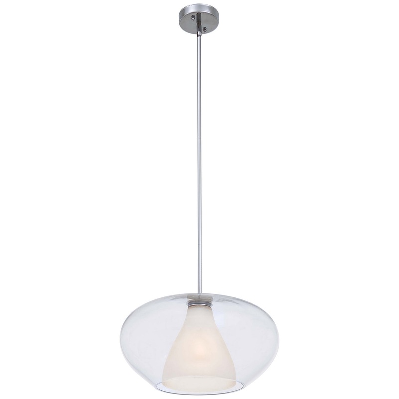 George Kovacs P3836-077 Soft One Light Pendant, Chrome