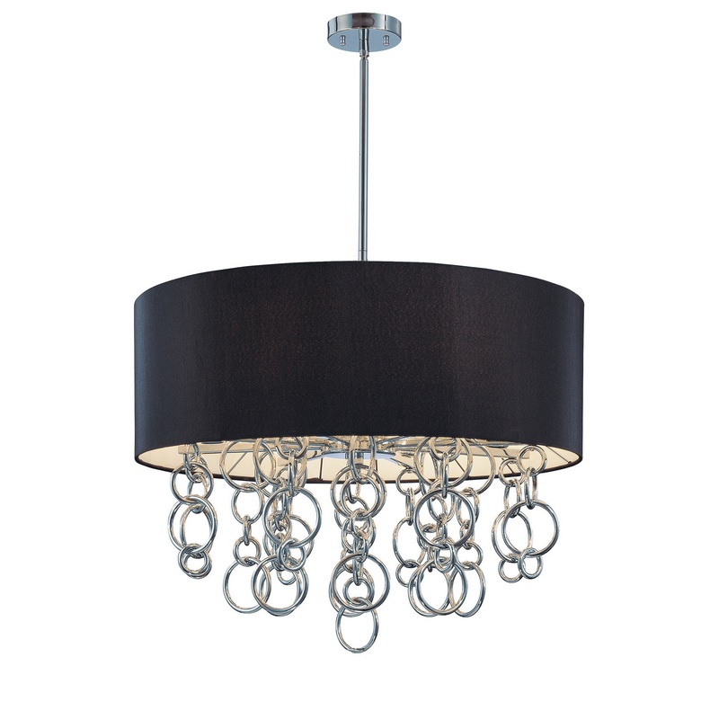 George Kovacs P400-0-077 Ringlets Eight Light Pendant, Chrome