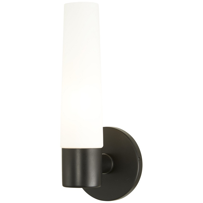 George Kovacs P5041-66A Saber One Light Wall Sconce, Coal