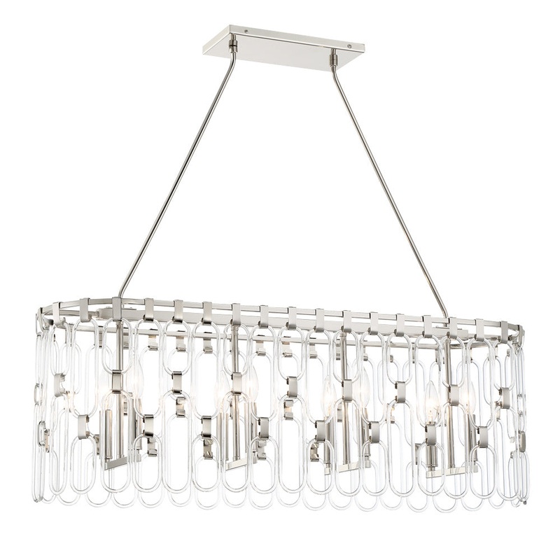 George Kovacs P5388-613 Charming Eight Light Island Pendant, Polished Nickel