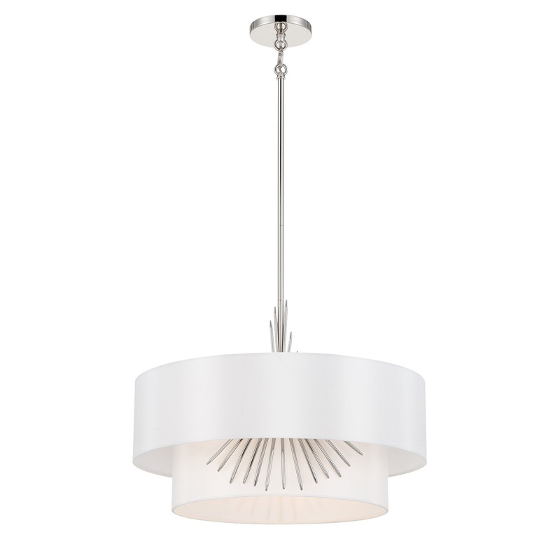George Kovacs P5393-613 Gramercy Three Light Pendant, Polished Nickel