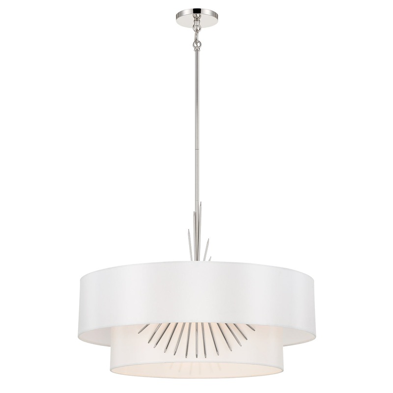 George Kovacs P5394-613 Gramercy Four Light Pendant, Polished Nickel