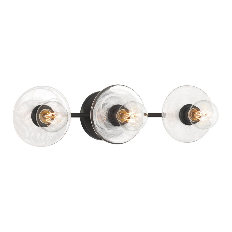 George Kovacs P5612-66A Vapors Three Light Bath Vanity, Coal