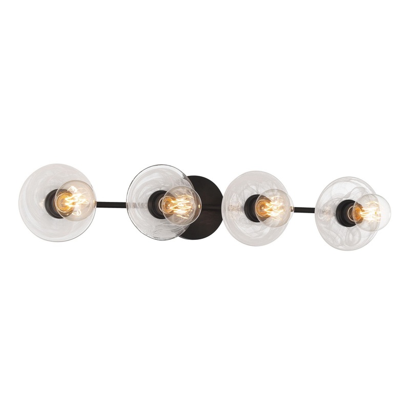 George Kovacs P5613-66A Vapors Four Light Bath Vanity, Coal