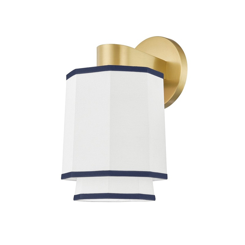 Hudson Valley 3201-AGB Riverdale One Light Wall Sconce, Aged Brass