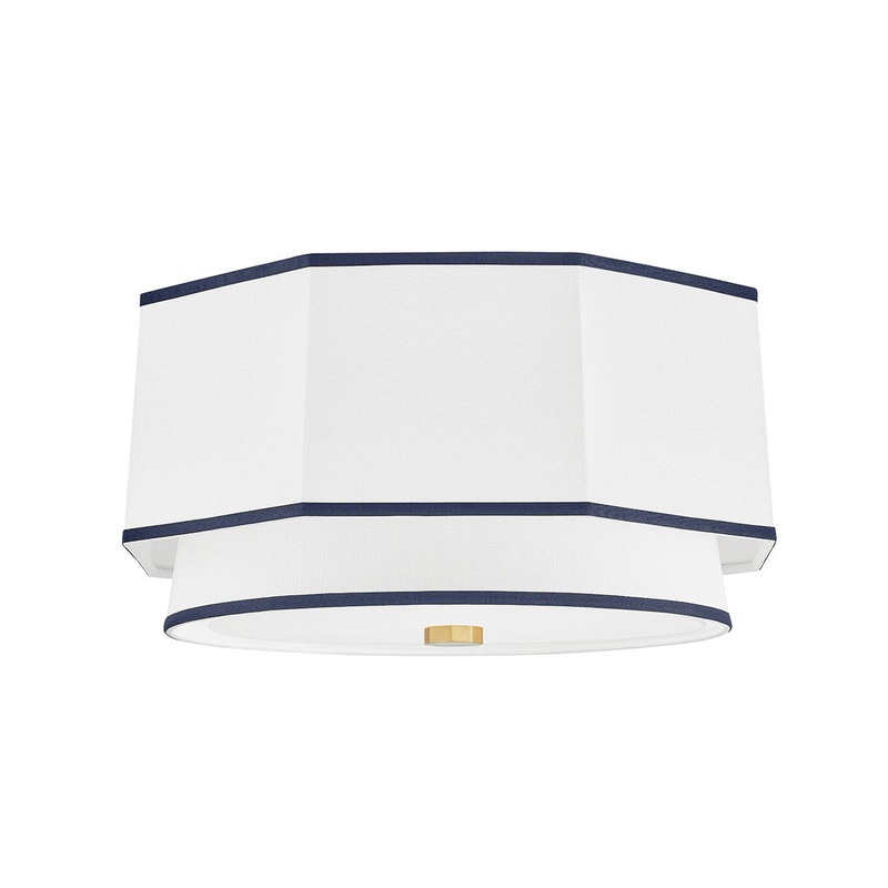 Hudson Valley 3218-AGB Riverdale Two Light Flush Mount, Aged Brass