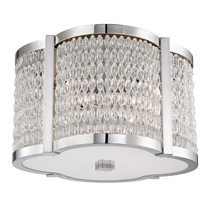 Hudson Valley 4302-PN Ballston Four Light Flush Mount, Polished Nickel (Discontinued)