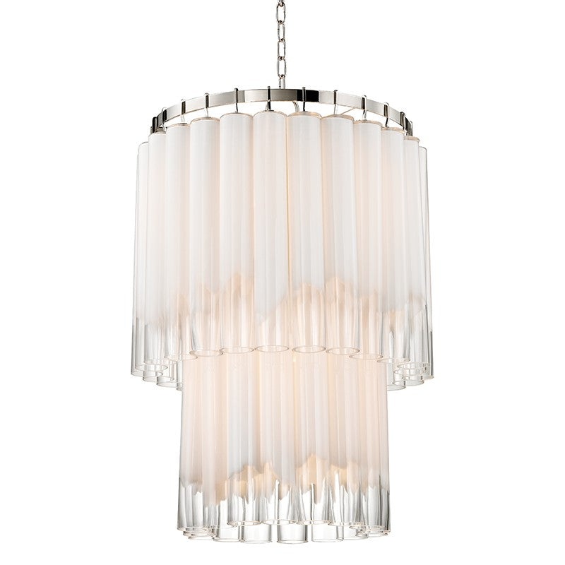 Hudson Valley 8924-PN Tyrell Nine Light Pendant, Polished Nickel