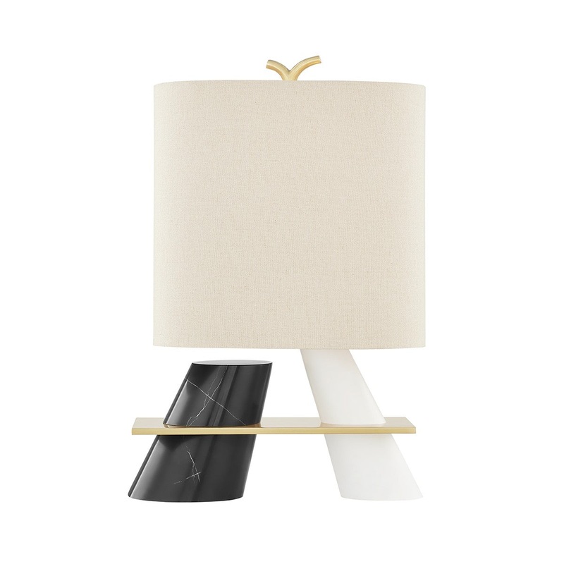 Hudson Valley KBS1360201-AGB Traverse One Light Table Lamp, Aged Brass (Discontinued)