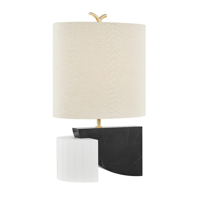 Hudson Valley KBS1428201-AGB Construct One Light Table Lamp, Aged Brass