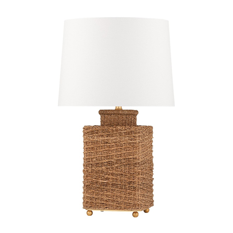 Hudson Valley L1391-GL Weaver One Light Table Lamp, Gold Leaf (Discontinued)