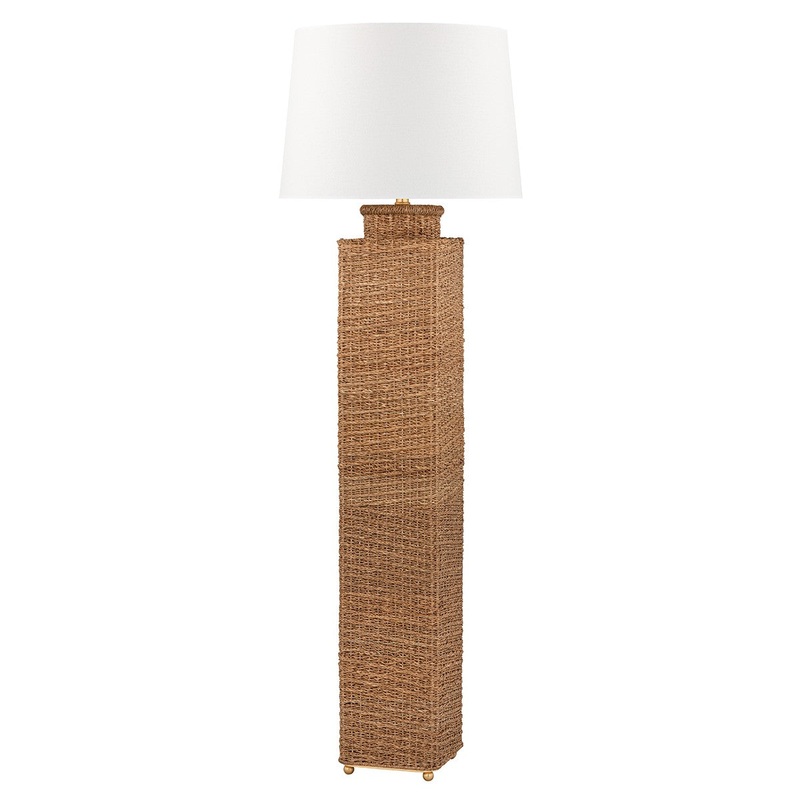 Hudson Valley L1393-GL Weaver One Light Floor Lamp, Gold Leaf (Discontinued)