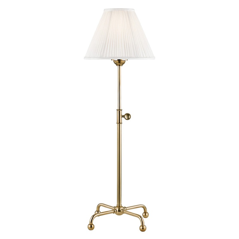 Hudson Valley MDSL107-AGB Classic No.1 One Light Table Lamp, Aged Brass