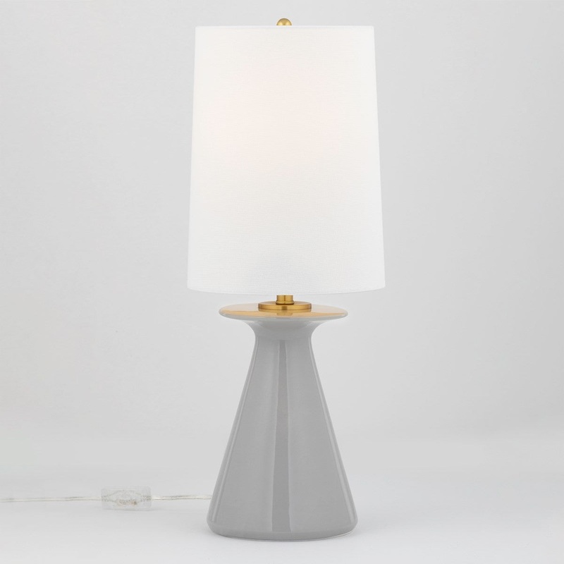 Mitzi HL446201-GRY Callie One Light Table Lamp, Gray