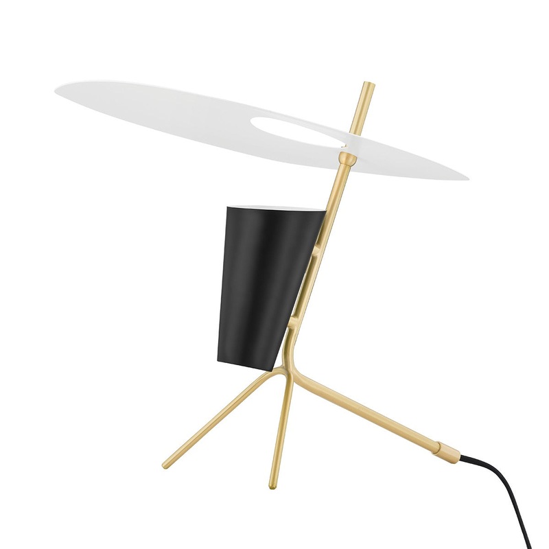 Mitzi HL535201-AGB Kenly One Light Table Lamp, Aged Brass