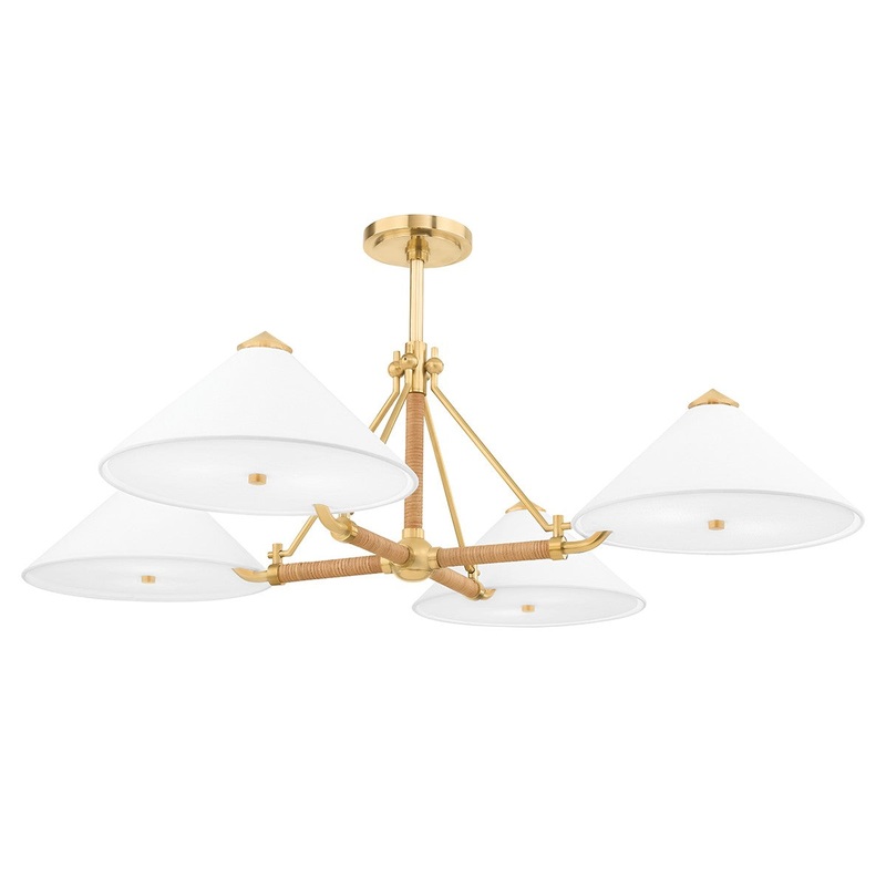 Hudson Valley 1046-AGB Williamsburg Eight Light Chandelier, Aged Brass