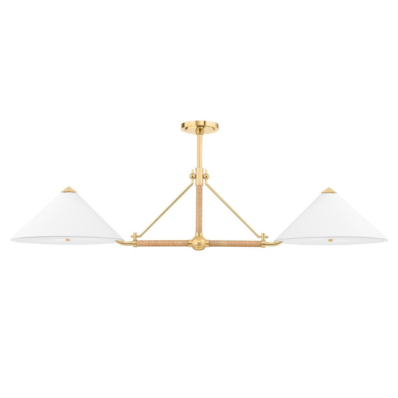 Hudson Valley 1057-AGB Williamsburg Four Light Island Pendant, Aged Brass