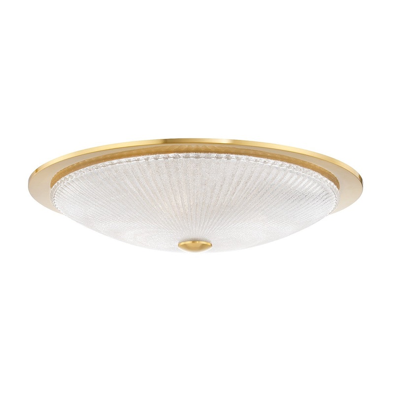 Hudson Valley 1123-AGB Ossining Four Light Flush Mount, Aged Brass (Discontinued)