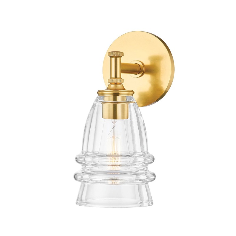 Hudson Valley 1140-AGB Newfield One Light Wall Sconce, Aged Brass (Discontinued)