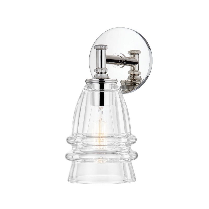 Hudson Valley 1140-PN Newfield One Light Wall Sconce, Polished Nickel (Discontinued)