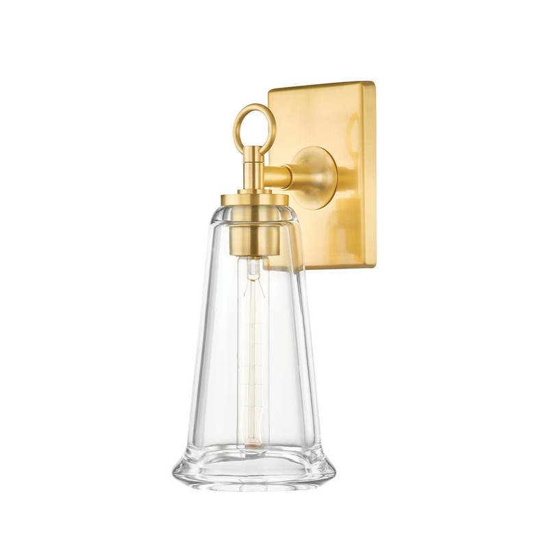 Hudson Valley 1150-AGB Newfield One Light Wall Sconce, Aged Brass (Discontinued)