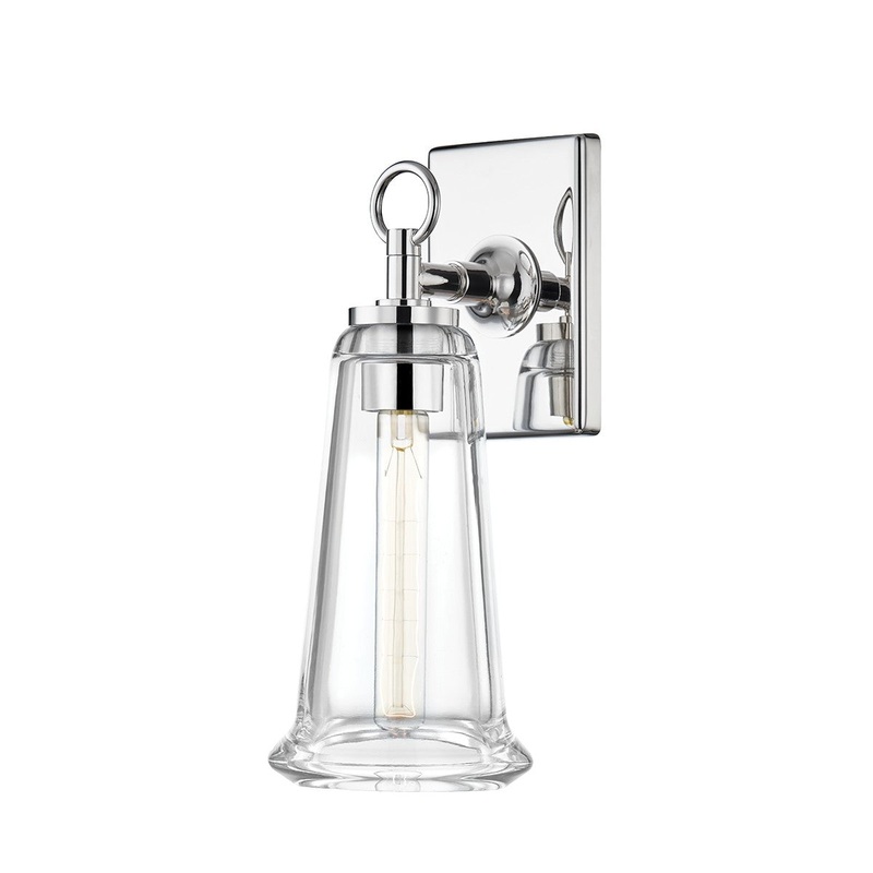 Hudson Valley 1150-PN Newfield One Light Wall Sconce, Polished Nickel (Discontinued)