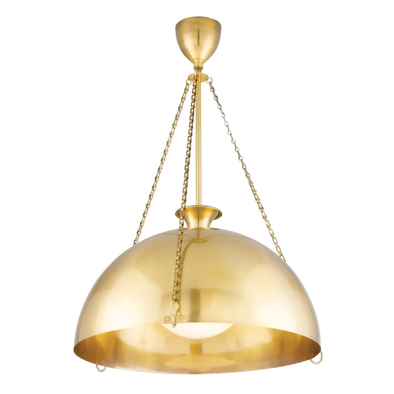 Hudson Valley 1226-AGB Levette One Light Pendant, Aged Brass