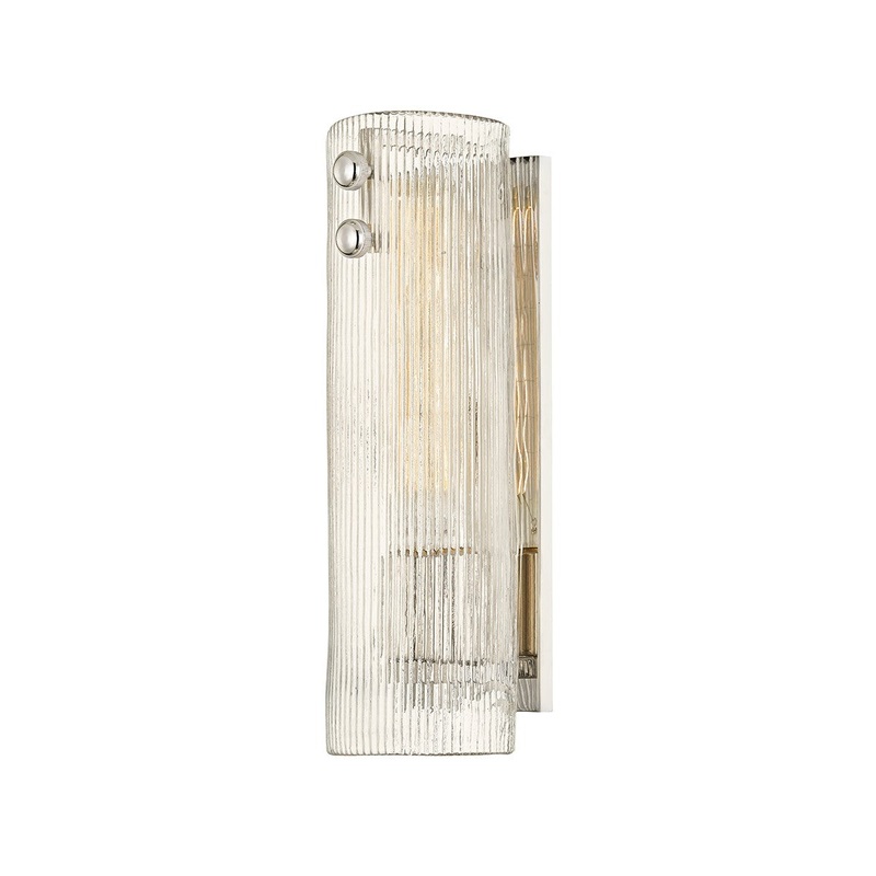 Hudson Valley 1414-PN Prospect Park One Light Wall Sconce, Polished Nickel