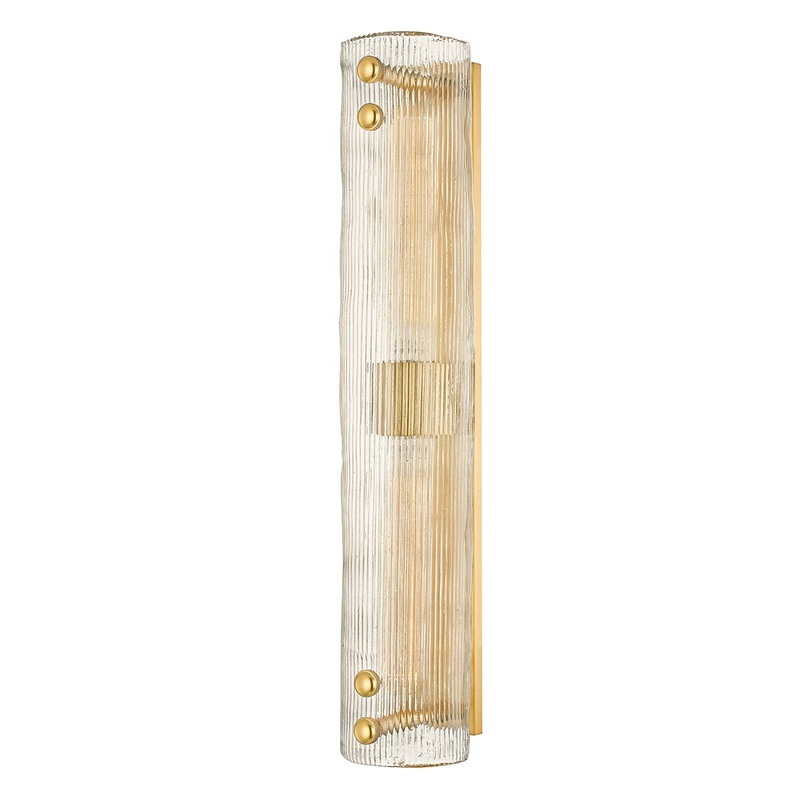 Hudson Valley 1423-AGB Prospect Park Two Light Wall Sconce, Aged Brass