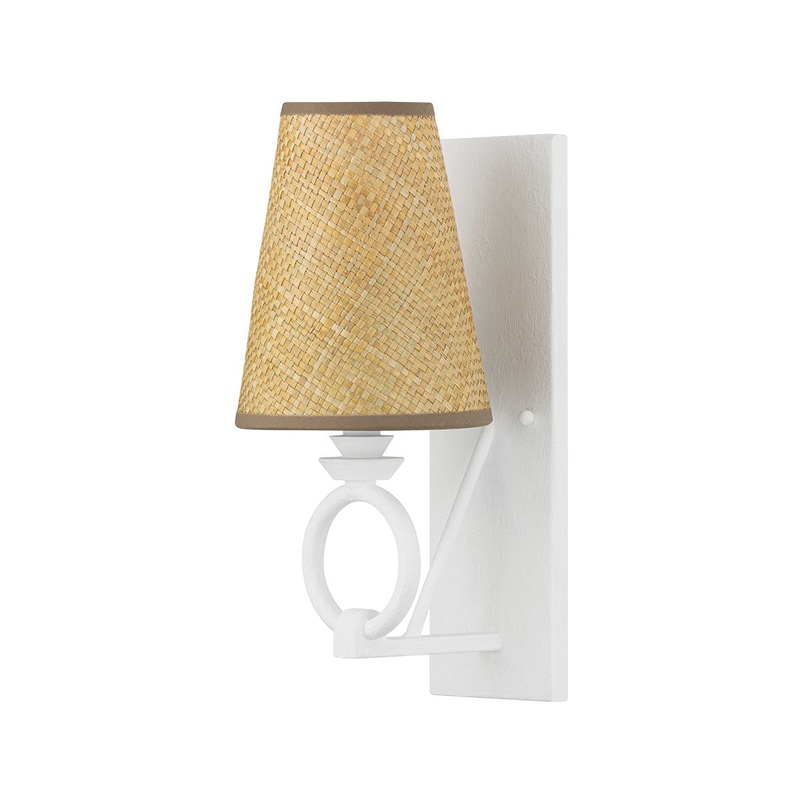 Hudson Valley 1710-WP Pendelton One Light Wall Sconce, White Plaster