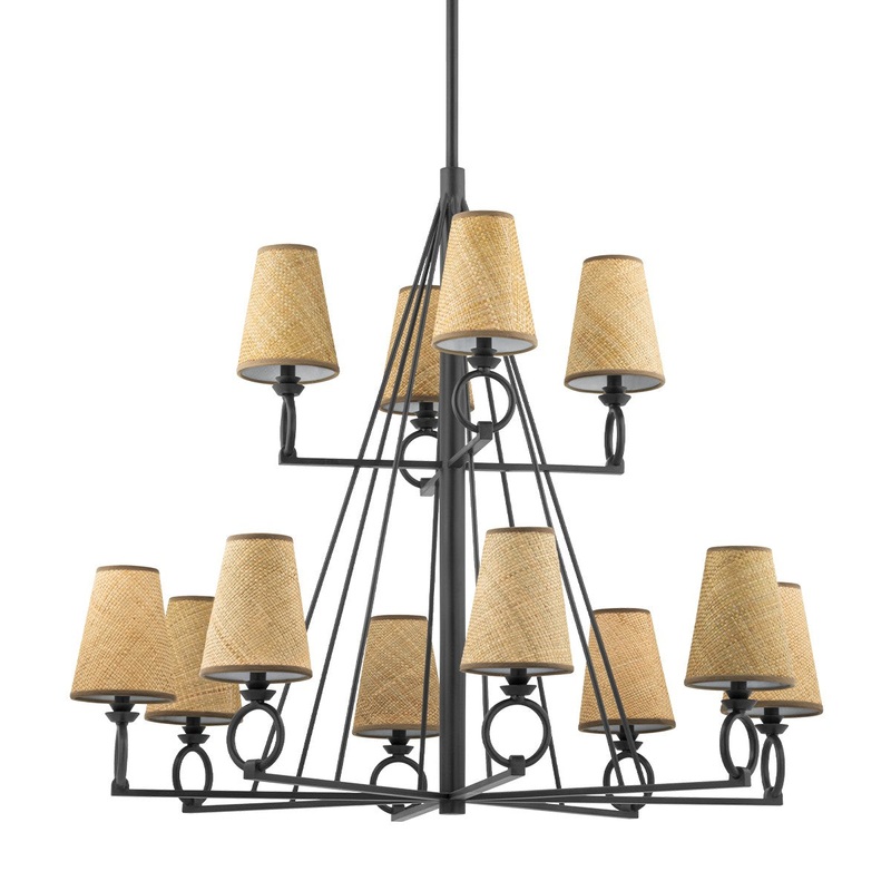 Hudson Valley 1744-AI Pendelton 12 Light Chandelier, Aged Iron (Discontinued)