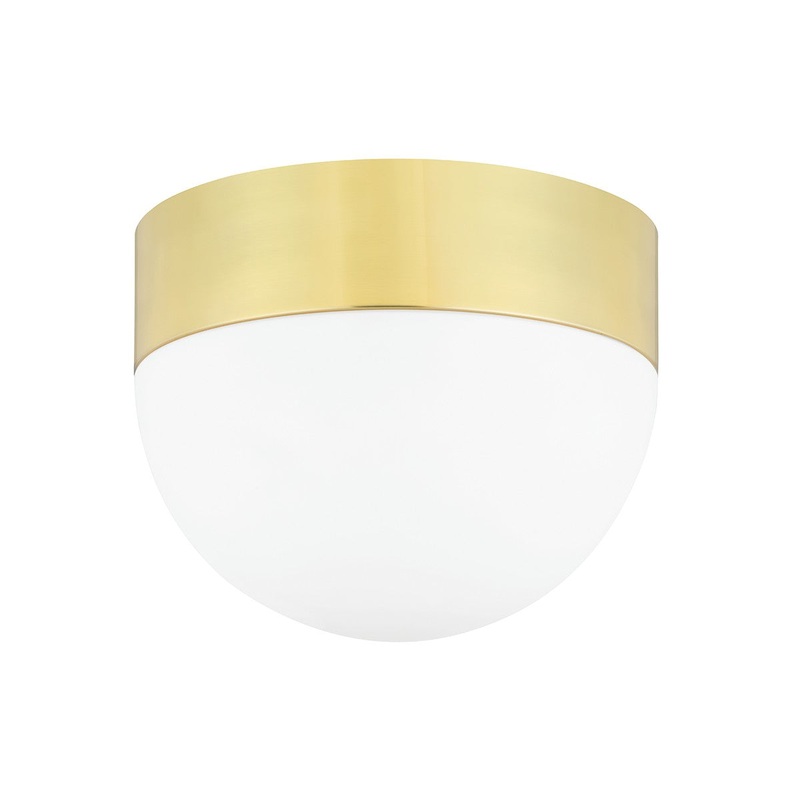 Hudson Valley 2114-AGB Adams Three Light Flush Mount, Aged Brass (Discontinued)