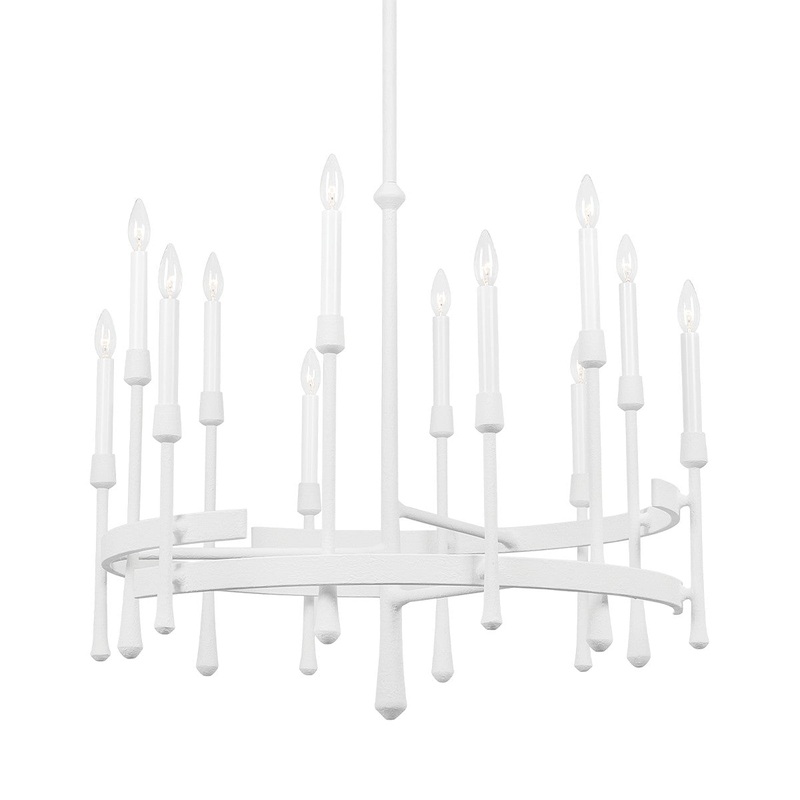 Hudson Valley 2235-WP Hathaway 12 Light Chandelier, White Plaster