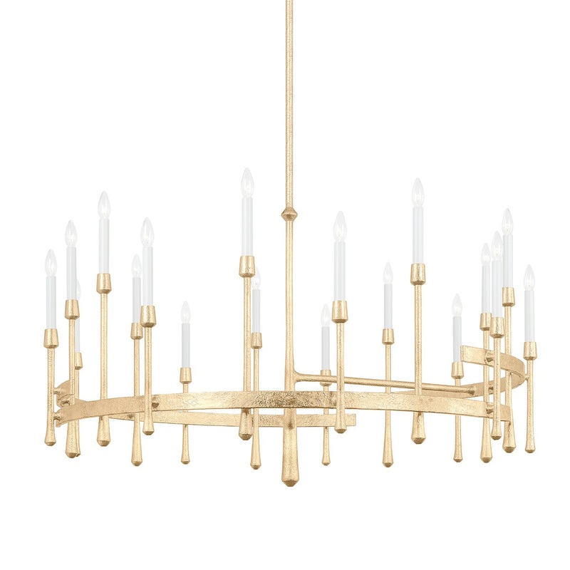 Hudson Valley 2252-VGL Hathaway 18 Light Chandelier, Vintage Gold Leaf